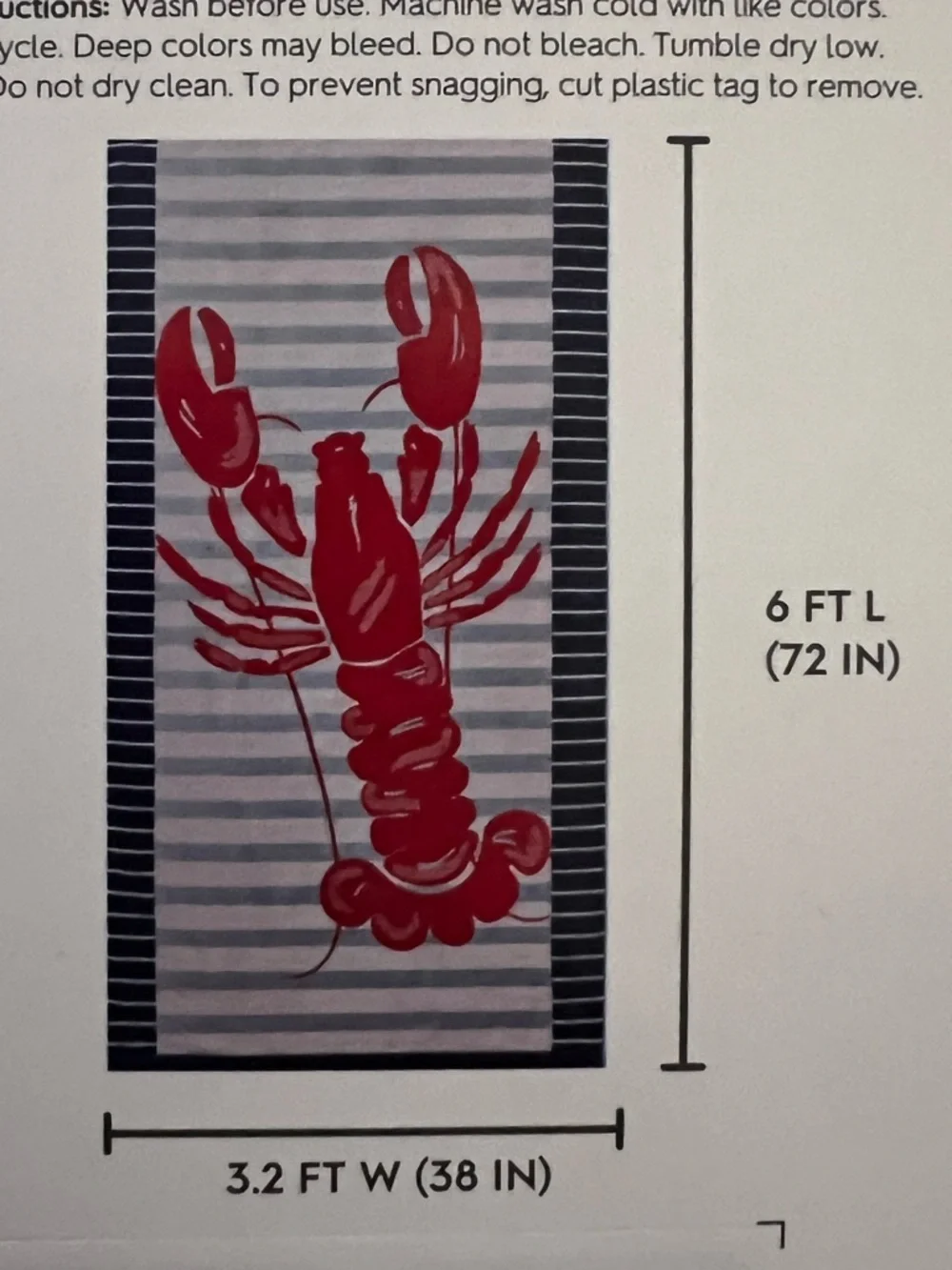 Oversized Luxury Lobster Beach Towel